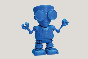 Blue 3D printed robot